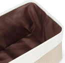 Kntiwiwo Foldable Storage Bin Collapsible Basket 12" x 10" x 9.5" Cube Storage Organizer Bins with Dual Carry Handles for Home Closet Shelves Drawers Organizer, Set of 3, Beige by CozyNest Decor