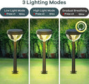 Linkind Solar Pathway Lights 8 Pack, Solar Lights Outdoor Warm White Waterproof, Adjustable Solar Powered for Walkway Yard Garden Driveway Backyard by GreenHaven Gardens