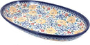 Blue Rose Polish Pottery Butterfly Oval Platter by CozyNest Decor