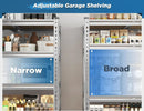 REIBII Garage Shelving, 5 Tier Storage Shelves Load 3020LBS, Adjustable Garage Shelving Heavy Duty, Metal Shelves Unit for Basement, Warehouse, 48" W x 72" H x 24" D, Galvanized by GreenHaven Gardens