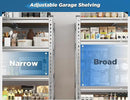 REIBII Garage Shelving, 5 Tier Storage Shelves Load 3020LBS, Adjustable Garage Shelving Heavy Duty, Metal Shelves Unit for Basement, Warehouse, 48" W x 72" H x 24" D, Galvanized by CozyNest Decor