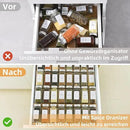 Spice Drawer Organzier,4 Tiers- 8Pcs Bamboo Spice Rack Tray Insert for Cabinet Drawer Countertop, Kitchen Seasoning Storage Drawer Organization,22" Wide x 15.8" Deep （Hold UP To 48 Jars by CozyNest Decor