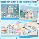 R HORSE 3D My First Rodeo Birthday Wood Photo Display Board, Blue Cowboy Baby's First Year Picture Frame, 1-12 Months Milestone Board Birthday Decorations Keepsake Gift for Baby Boys Nursery Decor by TinyTreasures Baby Boutique