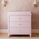 Graco Sasha 3-Drawer Chest with Changing Table Topper (Blush) – GREENGUARD Gold Certified, Nursery Bedroom Chest with Spacious Storage, Interlocking Drawer System, Pre-Installed Tracks by TinyTreasures Baby Boutique