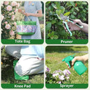 Garden Tool Set,10 Piece Garden Kit,Heavy Duty Stainless Steel Gardening Hand Tools with Durable Storage Tote,Rust-Proof Garden Tools,Gardening Gifts for Women Men Pink Floral Pattern Design by GreenHaven Gardens