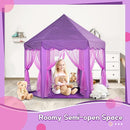 Purple Princess Castle Tent for Girls with Fairy Star Lights Play Tents for Kids Hexagon Playhouse Fairy Toys for Children or Toddlers Indoor or Outdoor Games by TinyTreasures Baby Boutique