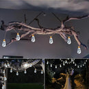 Solar Outdoor String Lights, 2 Pack 20Ft Vintage Rope Hemp Solar Patio Lights, Waterproof White Solar Powered String Lights With 8 Modes 16 Shatterproof Bulbs for Garden Stairs Balcony Café Bistro by GreenHaven Gardens