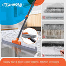 Rubber Floor Squeegee for Concrete Floor, Tile Floor, Metal Aluminium Heavy Duty Garage Shower Floor Squeegee Broom for Removing Water, Commercial Scrubber Mop with Extendable Long Handle by GreenHaven Gardens