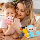 Crochet Kit for Beginners - 2 PCS Monkey with Banana Crochet Kits with Step-by-Step Video Tutorials, Beginner Crochet Kit for Adults, Crochet Monkey Kit for Kids (Blue & Pink) by TinyTreasures Baby Boutique