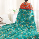 Boho Throw Blanket 80''x90'',100% Cotton Blankets for Couch Bed,Cotton Quilt Travel Muslin Blankets Farmhouse Home Decor Soft Lightweight Picnic Blanket by CozyNest Decor