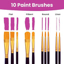 Chalkola Watercolor Paint Set for Adults, Kids, Beginner & Professional Artists - 36 Watercolor Tubes Set (12ml, 0.4oz), 10 Painting Brushes & 1 Palette | Vibrant Water Color Art Painting Supplies by TinyTreasures Baby Boutique