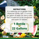 TeraGanix Compost Accelerator (1 Bottle = 11 Gallons), Reduce Odors, Liquid Compost Starter Concentrate, Reduce Composting Time, USDA Organic, 1 Pint (16 fl oz) by GreenHaven Gardens