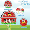 WERNNSAI Red Farm Animal Piñata - Farm Baby Shower Decorations Animal Pinata Party Game for Kids Birthday Celebrations Milk Farm Party Favor Supply with Bat Blindfold by TinyTreasures Baby Boutique