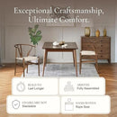 POLY & BARK Weave Dining Chairs – Mid-Century Modern Wishbone Dining Chairs with Arms, Solid Wood Frame, Indoor Use – Walnut– Set of 2 - Ideal for Dining Room, Kitchen or Stylish Accent Setting by CozyNest Decor
