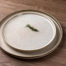 GBHOME Ceramic Dinnerware Sets for 4, 12 Pieces Stoneware Plates and Bowls Sets, Scratch Resistant Dishes, Dishwasher & Microwave Safe, Reactive Glaze-Cappuccino by CozyNest Decor