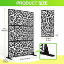 Outdoor Privacy Screen,72" H×47" W Metal Privacy Screen, Freestanding Privacy Fence Panels for Patio by GreenHaven Gardens