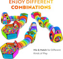 Playz 5pc Kids' Play Tents & Tunnels - Ball Pit for Toddlers, Basketball Hoop, Crawling Tubes, Pop-Up Playhouses, Baby Obstacle Course for Indoor or Outdoor Use by TinyTreasures Baby Boutique