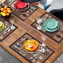 Coffee Theme Placemats Set of 4 Farmhouse Style Brown Linen Fabric Table Mat 12x18 Inch Washable Heat Resistant Non-Slip Place Mats for Home Party Kitchen Dining Decor by CozyNest Decor