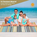 GAOMON Outdoor Rugs Patio Camping Waterproof Rug 6'x9' Plastic Straw Patio Rug Portable for Campers, Outside RVs Mat for Patios Clearance, Backyard Porch, Balcony, Teal/Yellow(Bohemia) by CozyNest Decor