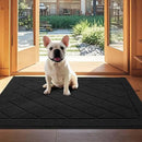 JSEI Dirt Trapper Door Mat 32"x48", Non-Slip Washable Entryway Mats, Dog Door Mat, Stain Resistant and Absorbent Floor Mats, Low Profile Welcome Mat for Front Back Door, Black by CozyNest Decor