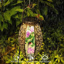 Outdoor Solar Lantern-Waterproof Hummingbird Hanging Metal Decorative Lights for Patio Table Garden Pathway Yard with Super Bright Warm White LED, Large Solar Panels, Auto On/Off by GreenHaven Gardens