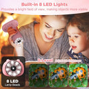 MAXLAPTER Portable Digital Microscope for Kids: 1000X Handheld Kid Microscope with 2'' Screen and 8 LED Lights - Pocket Miniscope Edu Science Toys Birthday Gifts for Age 3-5 5-7 8-12 Girls Boys, Pink by TinyTreasures Baby Boutique