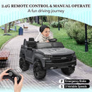 Hetoy 24V 2-Seater Truck Licensed Chevrolet Silverado Ride On Car Toy w/Parent Remote Control,4xSpring Suspension, 3 Speeds, Wireless Music, MP3 Player, Electric Vehicle Car for Kids,Grey by TinyTreasures Baby Boutique