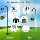 Gtongoko 2 Pack 108 Inch Tall Shepherds Hooks for Outdoor Bird Feeders, Heavy Duty Bird Feeder Pole Stand, Adjustable Hanger for Plant, Lights, Lanterns Wedding Decor with 7 Prongs Base by GreenHaven Gardens