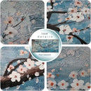 amatop Extra Large Wall Art for Living Room 100% Hand-Painted Framed Decorative Plum Floral Oil Painting Set Decorative Modern Blue Tree Artwork Ready to Hang by CozyNest Decor