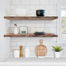 Sorbus Floating Shelves for Wall - 35 Inch Long Bathroom Shelves, Wall Decor for Bedroom, Kitchen, Living Room & Book Storage - Mounted Floating Shelf with Invisible Brackets (Mahogany, 2 Pack) by CozyNest Decor