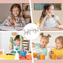 Kids Table and 2 Chairs Set, Height Adjustable (17.7"-26.1") Toddler Table and Chair Set, Multi-Activity Table with Graffiti Desktop, Children’s Table and Chairs for Classroom, Home & Daycare by CozyNest Decor