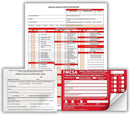 5 Pack 3-Ply Carbonless Annual Vehicle Inspection Report Forms with FMCSA Red Aluminum Labels & White Mylar Laminate Vinyl Labels, DOT Inspection Forms and Stickers, Shrink-Wrapped, 8.5" x 11.75" by GreenHaven Gardens