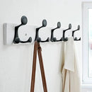 SKOLOO 24-Inch White Wood Coat Rack Wall Mount with 5 Triple Hooks - Ideal for Family Entrances, Classrooms, and Pet Supplies Storage - Perfect Coat Hooks for Wall, Pack of 2 by CozyNest Decor