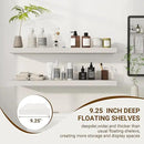36 Inch Floating Shelves, 36"x9.25"x1.5" Inch Deep Floating Shelves for Wall, Wooden Shelves for Bathroom, Bedroom, Living Room, Cream White Oak by CozyNest Decor