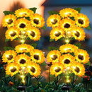 Solar Lights Outdoor Garden Decor,4 Pack with 24 Sunflower Lights,Solar Flowers Lights Waterproof,Sunflowers Gifts for Mom Women Grandma Birthday,Decorative Stakes Lights for Yard Patio Lawn by GreenHaven Gardens