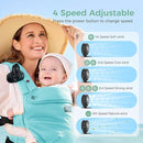 Momcozy Portable Fan with Clip | 4-Speed Mini-Fan for Carrier | Personal Fans Ultra Lighter 0.26lb | Gaps ≤4.5mm | Handheld Cooling | Rechargeable Rotate for Diaper Backpack/Stroller/Carrier/Chair by TinyTreasures Baby Boutique
