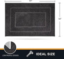 PURRUGS Dirt Trapping Door Mat 32" x 47", Non-Slip/Skid Machine Washable Entryway Rug, Dog Doormat, Super Absorbent Welcome Mat for Muddy Wet Shoes and Paws, Charcoal by CozyNest Decor