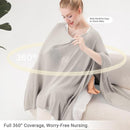 Nursing Cover for Breastfeeding – Privacy Breast Feeding Covers for Women – Soft Lyocell Fabric, Lightweight & Breathable – Multi-Use Scarf, Shawl, Baby Blanket – One Size – with Laundry Bag by TinyTreasures Baby Boutique