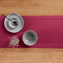 Solino Home Linen Beet Table Runner 132 Inches Long - 100% Pure Linen Extra Long Table Runner 14 x 132 Inch for Fall, Autumn, Thanksgiving - Classic Hemstitch by CozyNest Decor