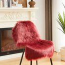 AMTOVO Faux Fur Rug, Burgundy Small Area Rug, Fluffy Sheepskin Rug, Fuzzy Ultra Soft 2 x 3 ft Shag Rugs for Bedroom Sofa Throw Cushion Room Decor, Sheepskin by CozyNest Decor