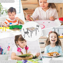 Toddler Table and Chair Set, Height Adjustable-Upgrade Kids Table and 2 Chairs for Ages 3-8, Multi-Activity Toddler Play Table with Graffiti Desktop for Home/Daycare/Classroom by CozyNest Decor