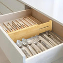 VaeFae 3 Pack Bamboo Drawer Dividers, 4" High Adjustable 16.6" - 21.8" Clothes Drawer Organizers, Expandable Separators for Bedroom/Bathroom/Kitchen/Office Storage by CozyNest Decor