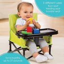 Summer by Bright Starts Pop 'N Sit Portable Booster Chair, Floor Seat, Indoor/Outdoor Use, Compact Fold, Green, 6 Mos - 3 Yrs by TinyTreasures Baby Boutique