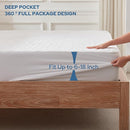 2 Pack Waterproof Mattress Protector, Queen Size Noiseless Mattress Pad with Deep Pocket Fitted Up to 6-18 inches, Soft Noiseless Bed Mattress Cover Washable for Home, Bedroom, Hotel by TinyTreasures Baby Boutique