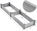 Yaheetech 8×2ft Wooden Horticulture Raised Garden Bed Divisible Elevated Planting Planter Box for Flowers/Vegetables in Backyard/Patio Outdoor, Gray, 95 x 25 x 11in by GreenHaven Gardens