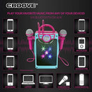 Rechargeable Kids Karaoke Machine for Girls, Pink Portable Karaoke Set, Gift for Girl Speaker with 2 Microphones & Lyrics Display - Bluetooth/AUX/USB, Best Birthday Gifts For Girls Ages 8 9+ Years Old by TinyTreasures Baby Boutique