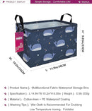 Rectangular Storage Basket Fabric Organizer Bin for Toys,Books,Clothes,Gifts,Pets-Perfect for Home,Office,Nursery,Dorm,Shelf(Rec-Blue Whale ) by TinyTreasures Baby Boutique