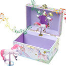 Jewelkeeper Musical Jewelry Box for Girls with Spinning Unicorn, Glitter Rainbow and Stars Design Music Box for Necklace, Earrings, and Accessories, Plays The Beautiful Dreamer Tune by TinyTreasures Baby Boutique