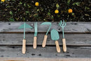 Barebones Dandelion Weeding Fork - Gardening Hand Tools - Japanese Hand Weeder, Weed Puller, and Weed Remover Tool (Ash/Mint) by GreenHaven Gardens
