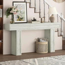 Rresyet 63 Inch Long Console Table, Sofa Table Behind Sofa, Wooden Entryway Table, Farmhouse Entryway Table for Entry, Hallway, Living Room (White) by CozyNest Decor